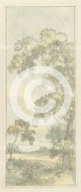 Design for wall painting with Holland landscape, c.1752-c.1819. Creator: Juriaan Andriessen.