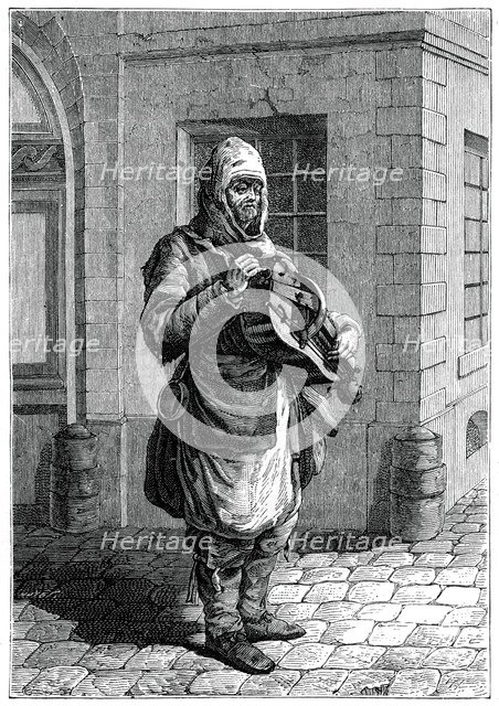 Travelling Musician, (1885).Artist: Francois-Robert Ingouf