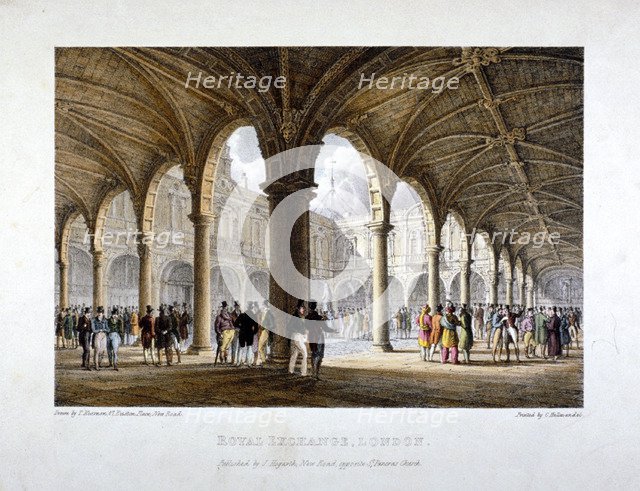 Royal Exchange, City of London, 1788.                  Artist: Anon