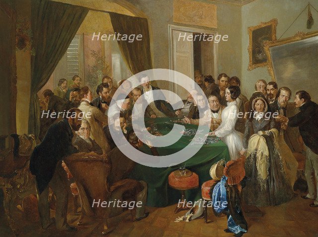 La Traviata: scene at the gaming table, 1866.