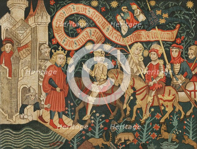 Arrival of Joan of Arc at the Castle of Chinon, 1429, (1877). Creator: Unknown.