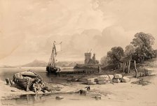 Scotland Delineated-Barnbougle Castle, 1847. Creator: James Duffield Harding.