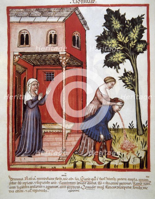Vomiting, 14th century.  Creator: Unknown.
