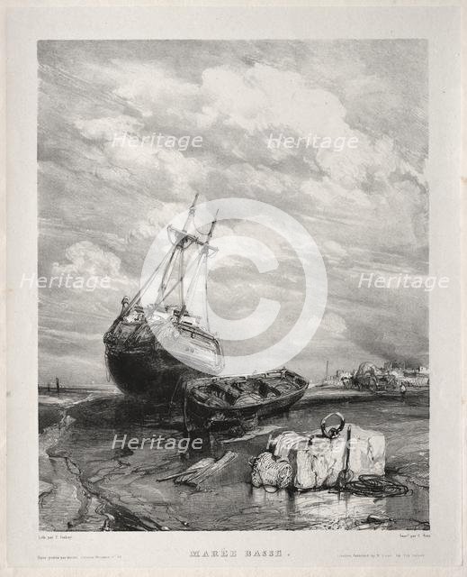 Six Marines: Marée basse, 1833. Creator: Eugène Isabey (French, 1803-1886).