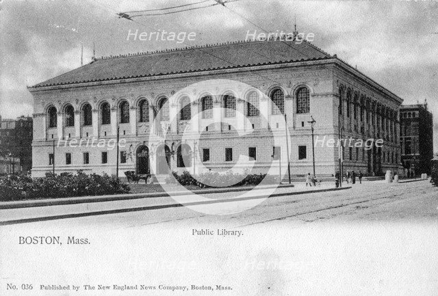 The Public Library, Boston, Massachusetts, 1905. Artist: Unknown