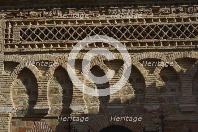 Detail of main façade, Cristo de la Luz Shrine, Toledo, Castile-La Mancha, Spain, 2022.  Creator: LTL.