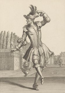 Du Moulin in Peasant Garb Dancing at the Opera,.n.d. Creator: Jean Berain.