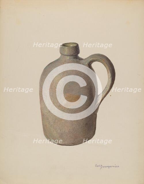 Stone Jug, c. 1940. Creator: Carl Buergerniss.