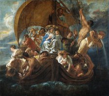 The Holy Family in a Boat , 1652. Creator: Jordaens, Jacob (1593-1678).