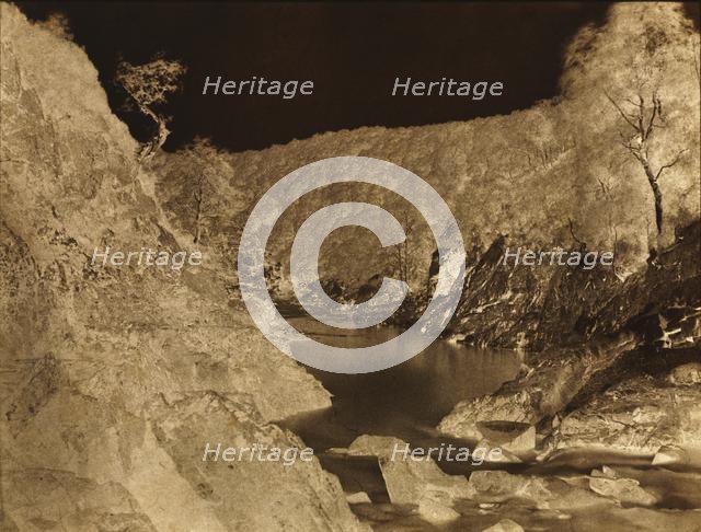 River Landscape, Scotland, c. 1858. Creator: Captain Horatio Ross (British, 1801-1886).