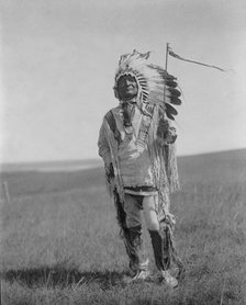 Arikara chief, c1908. Creator: Edward Sheriff Curtis.