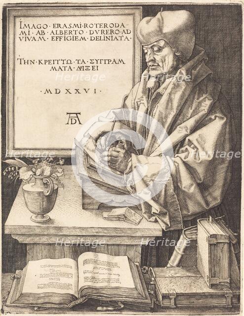 Erasmus of Rotterdam, 1526. Creator: Albrecht Durer.