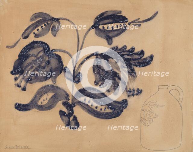 Jug, c. 1937. Creator: Yolande Delasser.