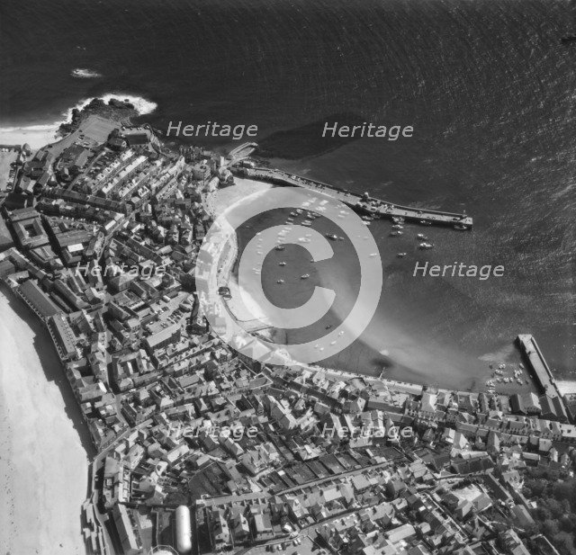 The harbour and town, St Ives, Cornwall, 1973. Artist: Aerofilms.