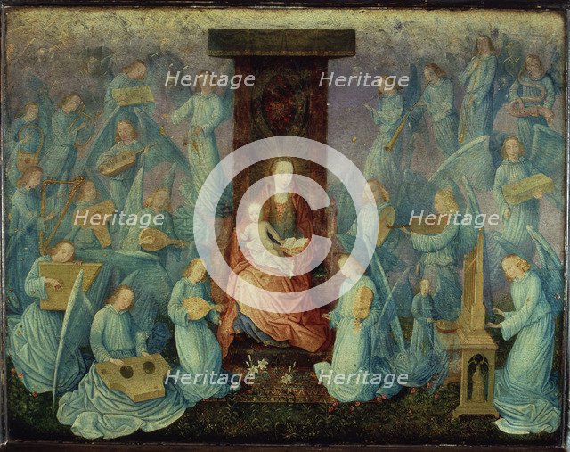 Detail of Painting 'Angels Concert' by anonymous Flemish.