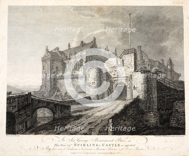 View of Stirling Castle, eng. William Byrne, pub. 1781 (engraving)
