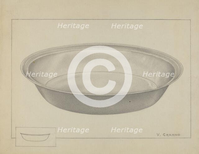Silver Basin, c. 1936. Creator: Vincent Carano.