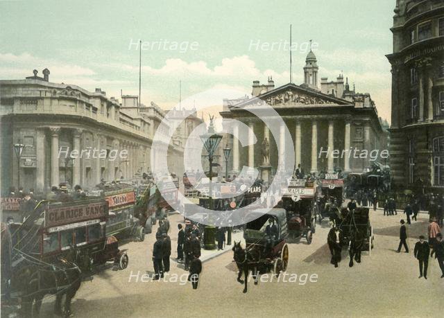 'The Royal Exchange and Bank of England', c1900s.  Creator: Eyre & Spottiswoode.
