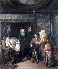 A physician at the bedside of a young woman, c1700. Creator: Matthys Naiveu.