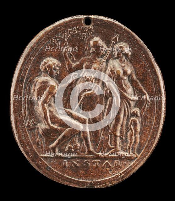 Hercules between Minerva and Venus. Creator: Valerio Belli.