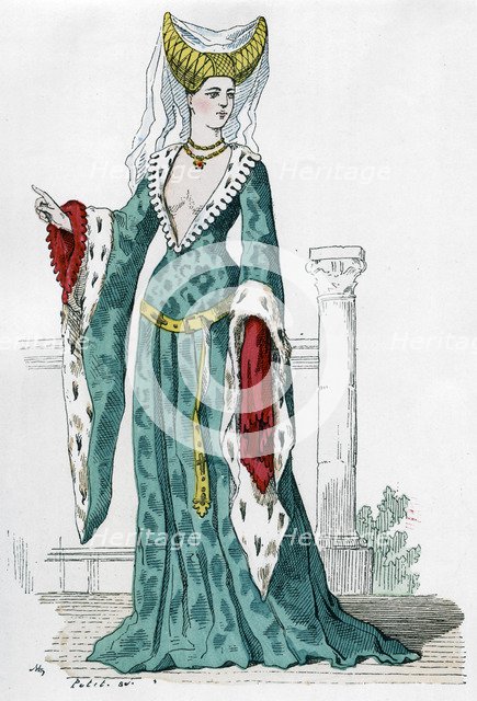 Noblewoman of the time of Charles VI of France, 1380 (1882-1884). Artist: Unknown