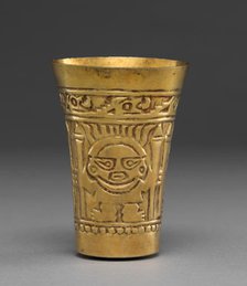 Beaker with Frontal Figures, 900-1100. Creator: Unknown.