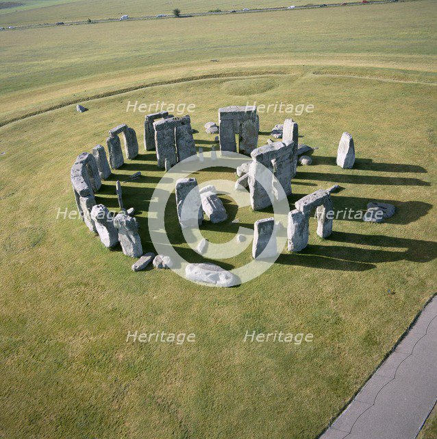 Stonehenge from the air. Artist: Unknown.
