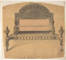 Design for a Fireplace Grate, 19th century. Creator: Anon.