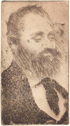 Alphonse Hirsch, 1875. Creator: Edgar Degas.