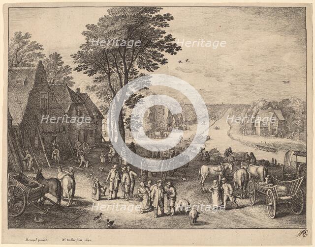 The Canal, 1650. Creator: Wenceslaus Hollar.