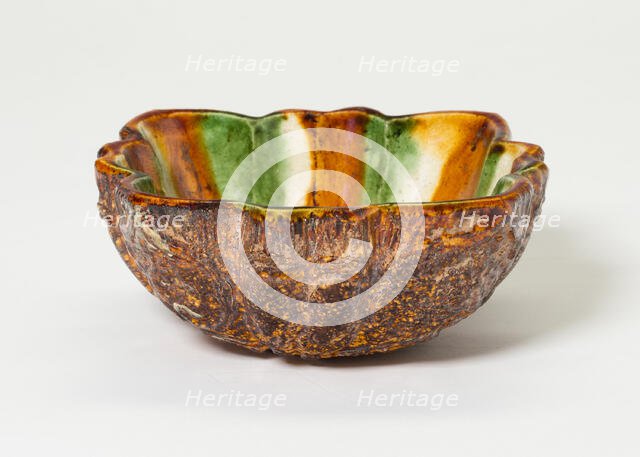 Lobed Bowl with Foliate Medallions, Tang dynasty (618-906), first half of 8th century. Creator: Unknown.