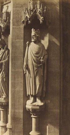 Statue of Clovis, Church of Sainte-Clotilde, Paris, 1856. Creator: Charles Marville.