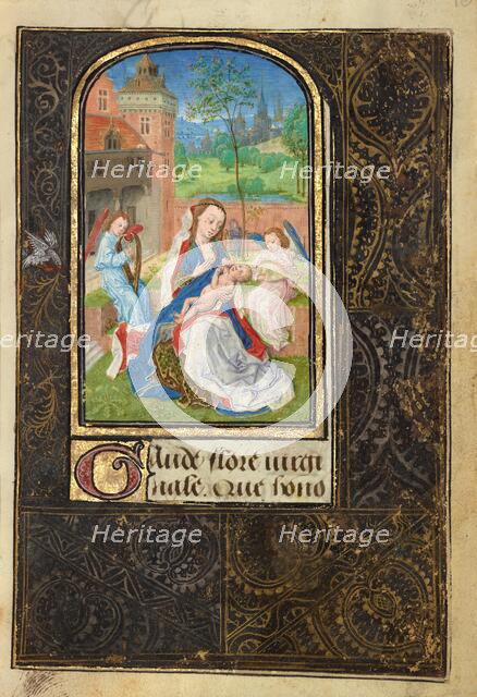 The Virgin and Child with Angels; Prayer Book of Charles the Bold, 1469. Creator: Lieven van Lathem.