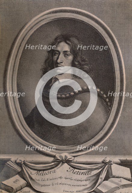 John Evelyn, English writer, gardener and diarist, c1650 (1894). Artist: Robert Nanteuil.