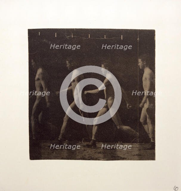 Marey Wheel Photographs of Unidentified Model, c. 1884. Creator: Thomas Eakins.