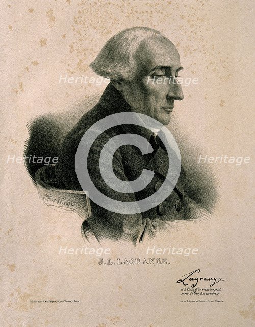 Portrait of the mathematician Joseph-Louis Lagrange (1736-1813).
