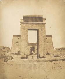 Propylone du Temple de Khons, à Karnac, Thèbes, 1849-50. Creator: Maxime du Camp.