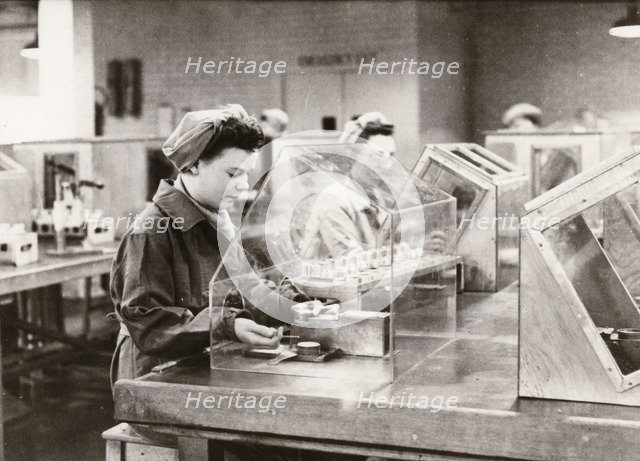 Munitions work, County Industries, York, Yorkshire, 1943. Artist: Unknown