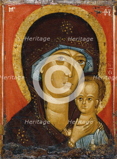The Petrovskaya Virgin, 14th century.  Creator: Russian icon.