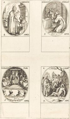 St. Ambrose; St. Vincent Ferrer; St. Celestin; St. Lazarus. Creator: Jacques Callot.
