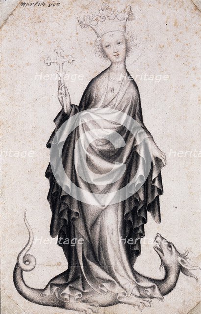 Saint Margaret, c.1410. Artist: Bohemian Master (active 1410-1420)