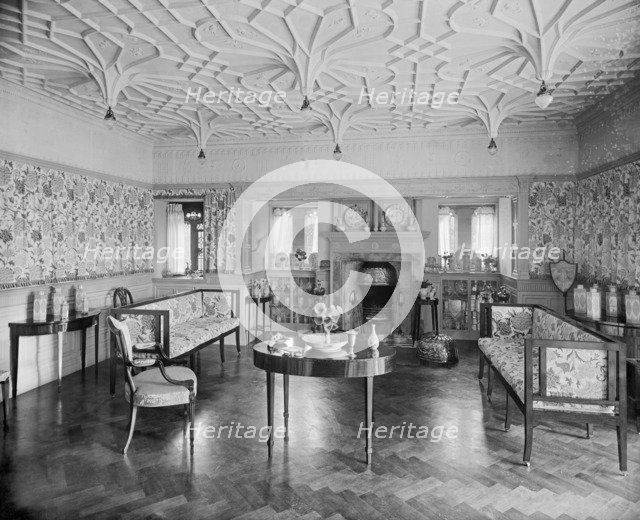 Victorian drawing room, Bidston Court, Birkenhead, Merseyside, 1894. Artist: Henry Bedford Lemere.