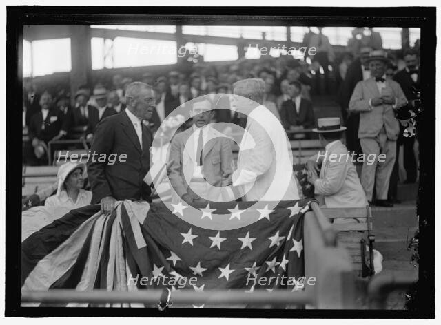 Wilson, Woodrow, at baseball game, between 1910 and 1920. Creator: Harris & Ewing.