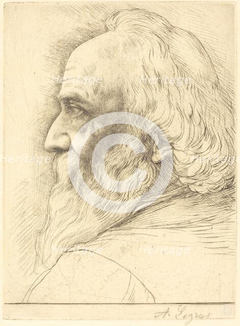 Self-Portrait, 12th plate. Creator: Alphonse Legros.
