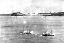 The Spanish-American War: Spanish schooner running the blockade at Havana, 1898. Creator: Unknown.