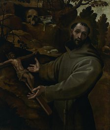 Saint Francis of Assisi, 1585-1590. Creator: Workshop of Annibale Carracci.