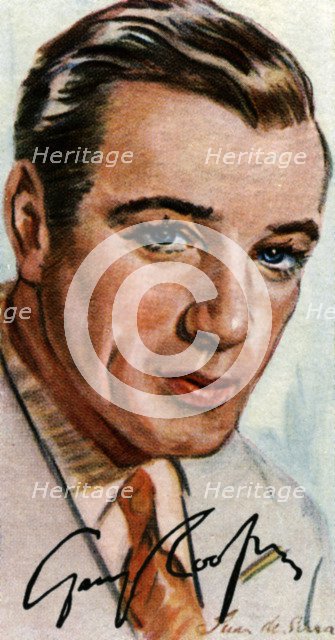 Gary Cooper, (1901-1961), American film actor of British heritage, 20th century. Artist: Unknown