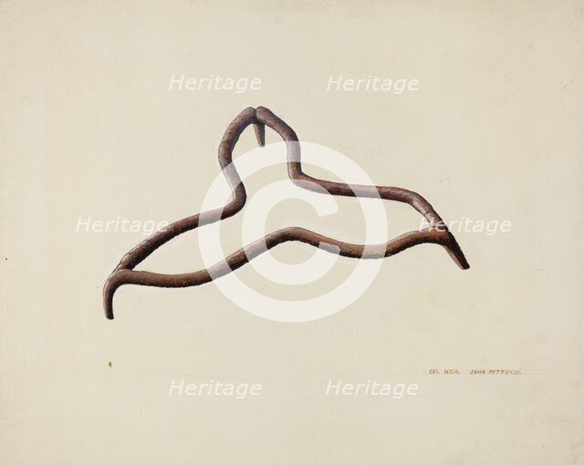 Flat Iron Stand, c. 1939. Creator: John Petrucci.