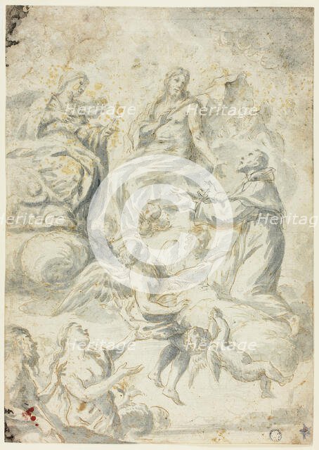 Saint Nicholas of Tolentino Interceding with Christ and Madonna for Souls in Limbo, n.d. Creator: Pietro Antonio Novelli.