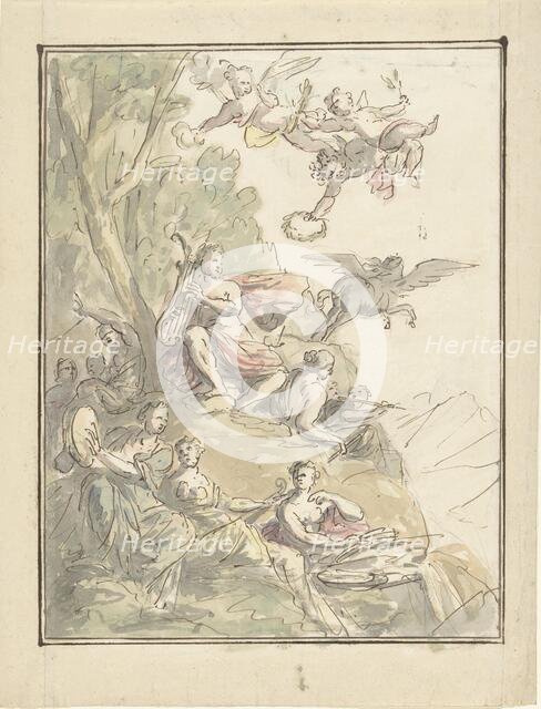 Apollo and the Muses on Parnassus, 1677-1755. Creator: Elias van Nijmegen.